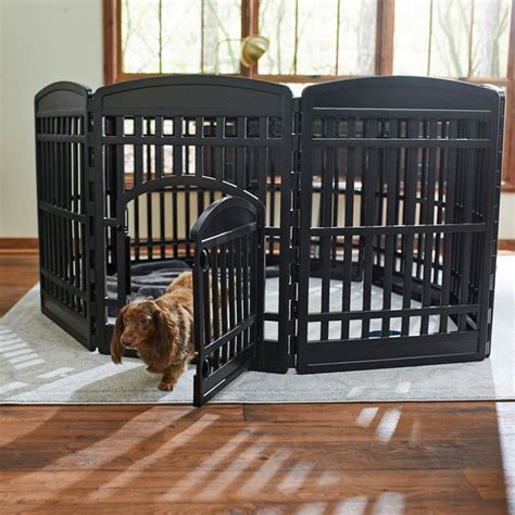 Iris Ohyama, Pet Playpen With Door, Latch, Clips For Easy Assembly CI ...