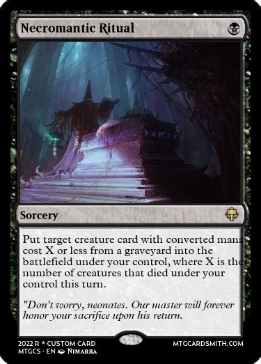 Necromantic Ritual : r/custommagic