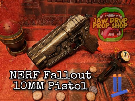 NERF Fallout 10mm Pistol Prop For Cosplay Working Dart