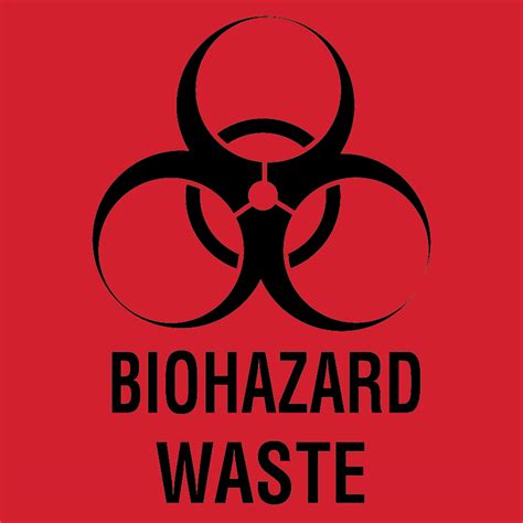 Biohazard Waste Safety Labels (6x6)