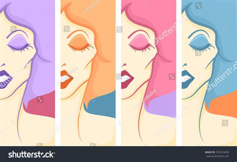 Panel Illustration Drag Queen Full Make Stock Vector (Royalty Free ...