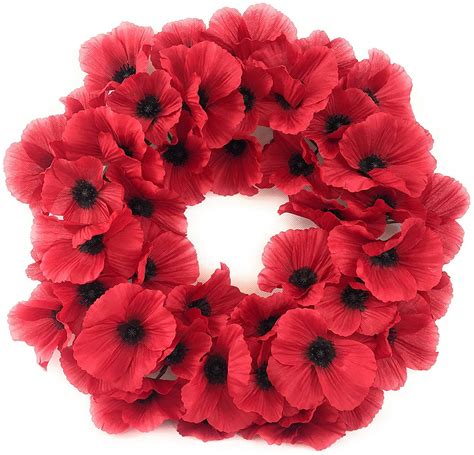 Artificial poppy wreath | Remembrance Day wreath | Shelf Edge UK