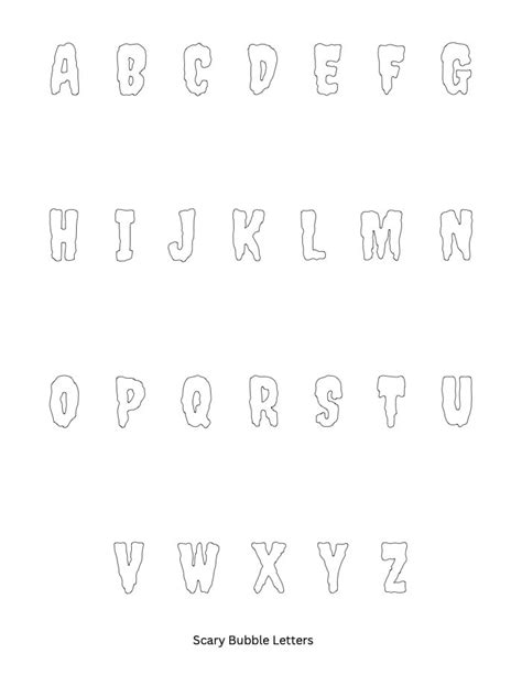 Free Printable Lowercase Bubble Letters Alphabet Stencils, 50% OFF