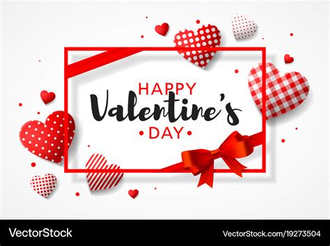 Happy valentines day greeting card design Vector Image