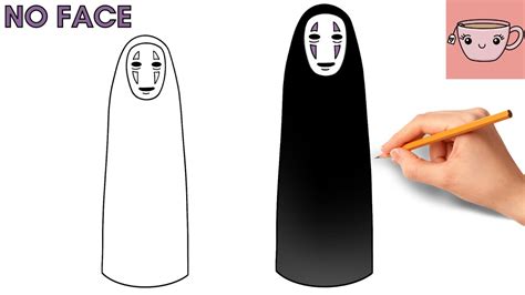 How To Draw No Face | Spirited Away | Studio Ghibli | Easy Step By Step ...