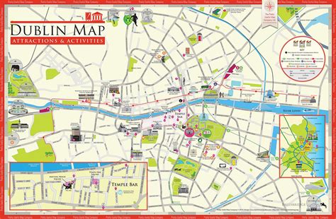 Map of Dublin city centre - Dublin city centre map (Ireland)