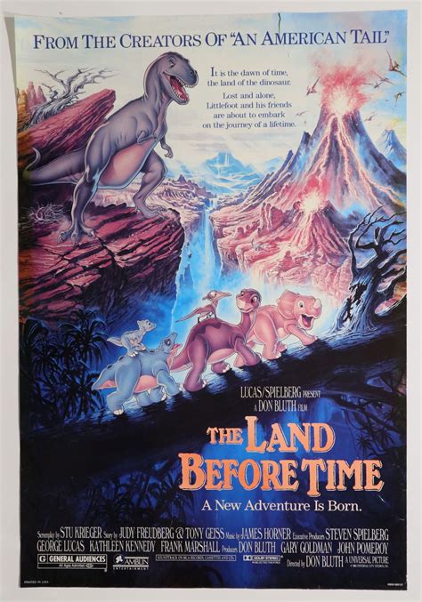 The Land Before Time movie poster | Movie posters, Land before time ...