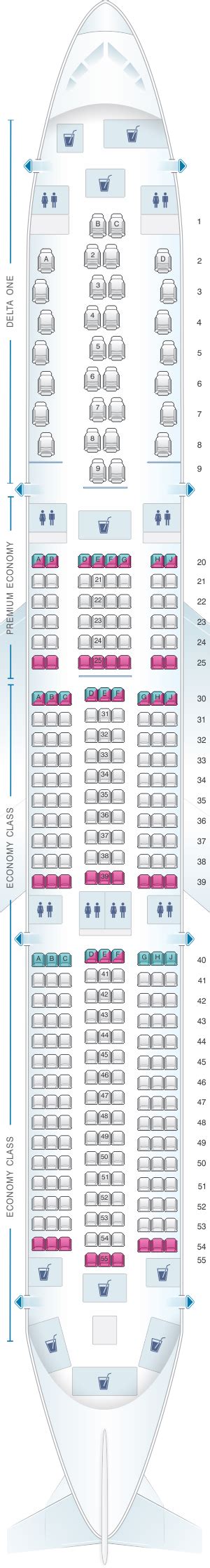 Seat Map Airbus A350 900 | China southern airlines, China eastern ...