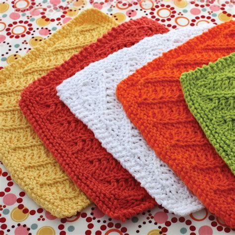 Lily Sugar'n Cream Diagonal Stitch Dishcloth, Yellow Scrubby Yarn ...