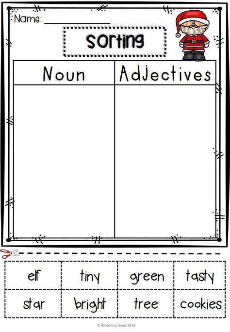 Christmas Adjectives Worksheet