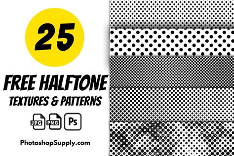 [FREE 💎] +35 Halftone Textures and Patterns - Photoshop Supply