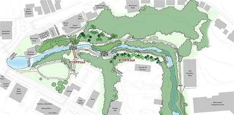 Map Illustration - Manchester Riverwalk