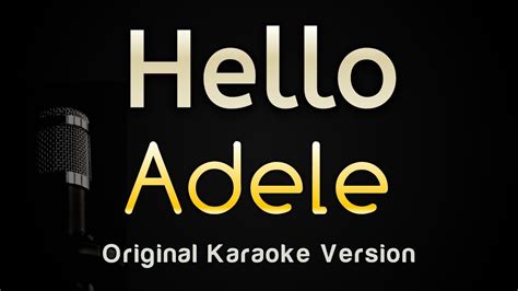 Hello - Adele (Karaoke Songs With Lyrics - Original Key) - YouTube