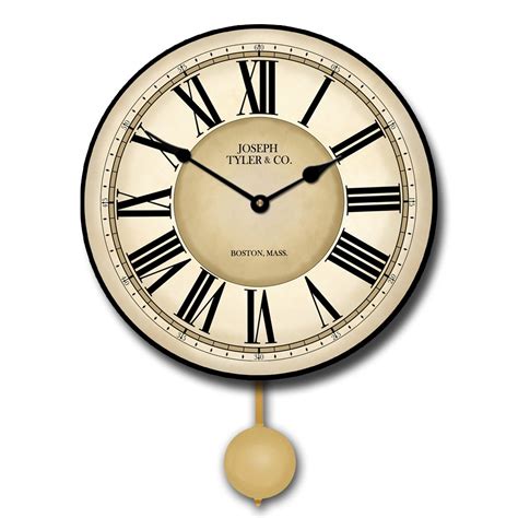 Simply White Pendulum Clock | The Big Clock Store