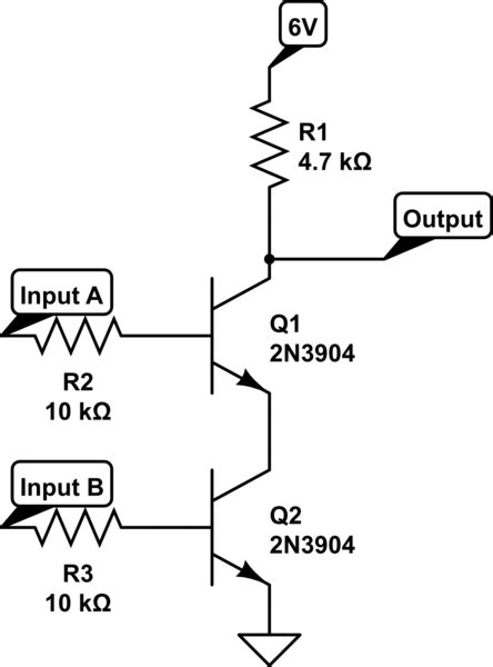 transistors - Purpose of resistors in a NAND gate - Electrical ...