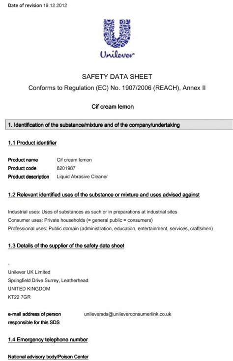 Cif Wood Floor Cleaner Safety Data Sheet – Flooring Guide by Cinvex