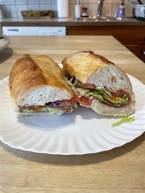 [homemade] Italian sub on homemade bread : r/food