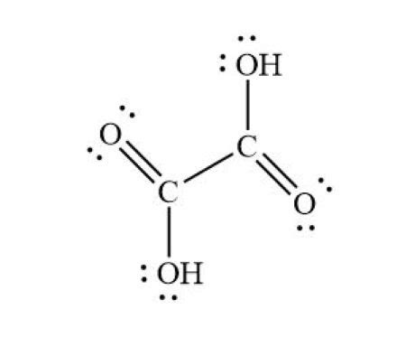 Use the octet rule to draw the Lewis structure for oxalic acid. Show ...