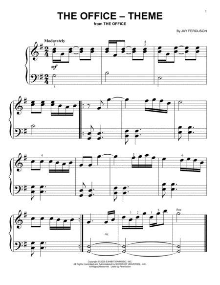 The Office - Theme Digital Sheet Music By Jay Ferguson | Sheet music ...