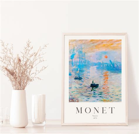 Monet Sunrise Print Impression Sunrise Monet Art Print - Etsy