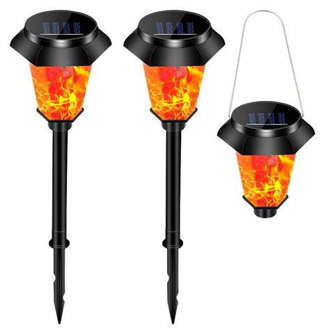 4pcs Solar Power LED Lawn Light Flickering Flame Outdoor Garden Yard ...