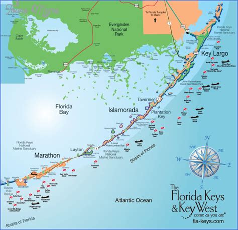 The Florida Keys & Key West Map - ToursMaps.com