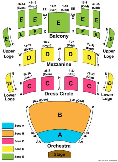 Seating Chart | San Diego Civic Theatre | San Diego, California