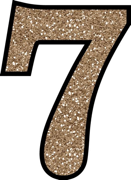 Glitter Number 7 Sparkly Decorative Figure Clipart | PNG All