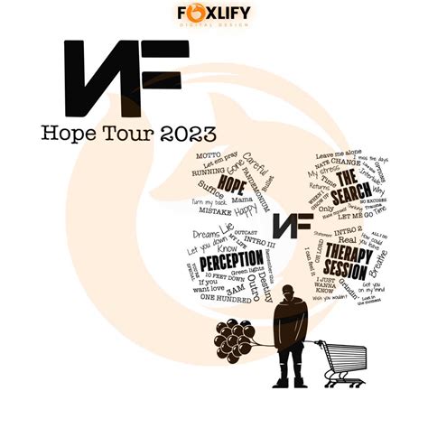 NF Hope Tour 2023 Tracklist Album SVG Cutting Digital File