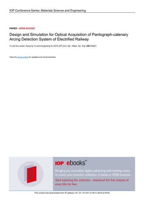 (PDF) Design and Simulation for Optical Acquisition of Pantograph ...