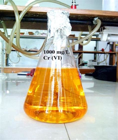 Figure e: 1 L Stock Solution of Potassium Dichromate. | Download ...