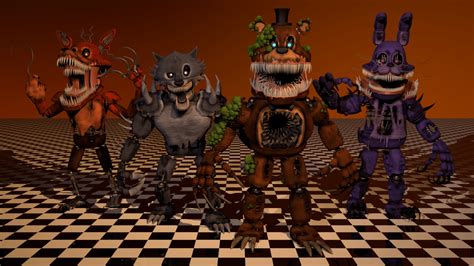 My 3D models of the Twisted animatronics : fivenightsatfreddys