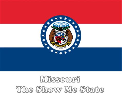 Large, Horizontal, Printable Missouri State Flag, from NETSTATE.COM