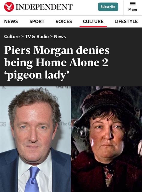 Piers as the pigeon lady : r/facepalm