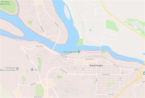 Map of Kamloops