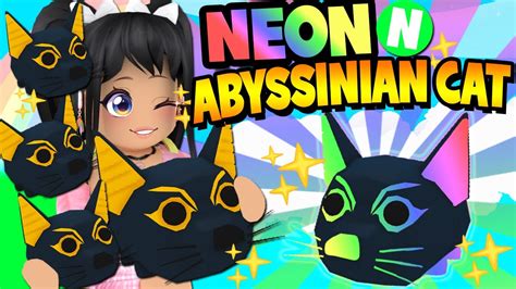 Making The *FIRST NEON ABYSSINIAN CAT* in ADOPT ME UPDATE (roblox ...