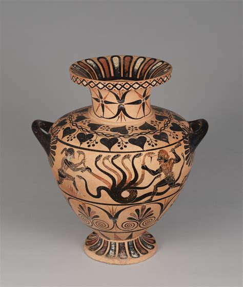 Caeretan Hydria (520-510 BC) the killing of the Hydra - (Getty Museum ...