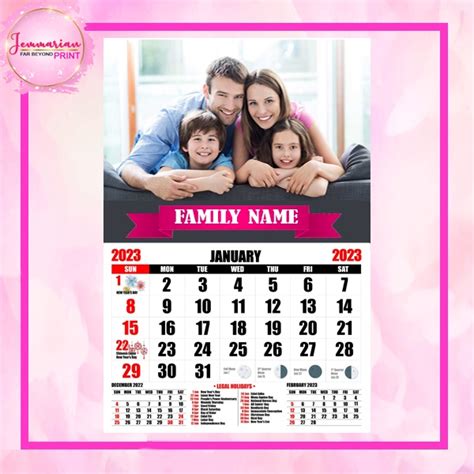 CALENDAR 2023 - PERSONALIZED CUSTOMIZED WALL CALENDAR | Shopee Philippines