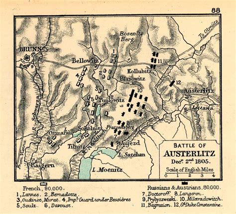 Battle of Austerlitz Map 1805 - Full size | Gifex