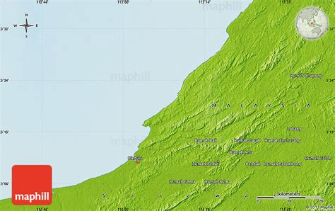 Physical Map of Bintulu