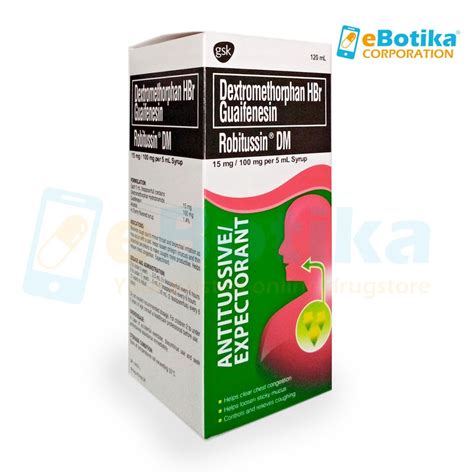 Robitussin DM Syrup 120ml - for cough, phlegm, itchy throat | Shopee ...