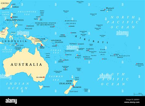 Central Pacific Ocean Map - College Map