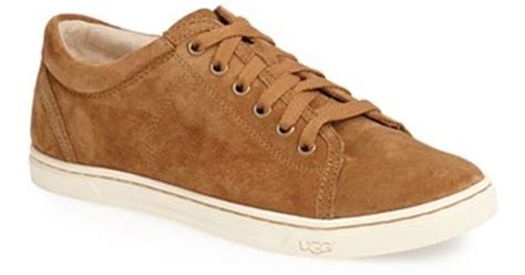 UGG 'Tomi' Water Resistant Suede Sneaker (Women) in Brown - Lyst