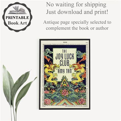 A Downloadable 'the Joy Luck Club' Book Cover Art on - Etsy