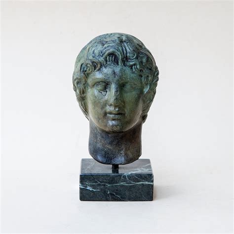 Alexander the Great Bust, Metal Bronze Sculpture, King of Ancient Greek ...