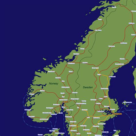 Map Of Norway Train Routes