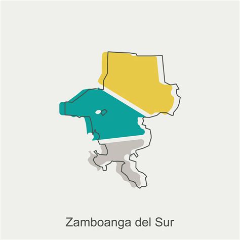 vector map of Zamboanga Del Sur modern outline, High detailed vector ...