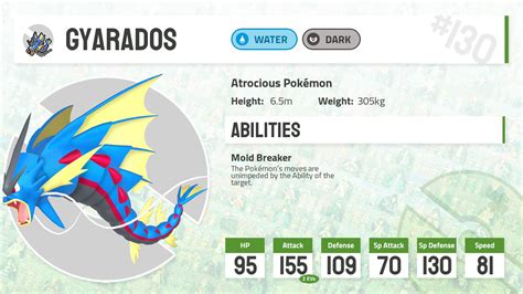 #0130 Mega Gyarados - Pokecharms PokéDex