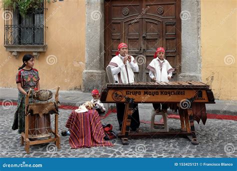 Band Playing Traditional Music and Instruments in Antigua, Guatemala ...