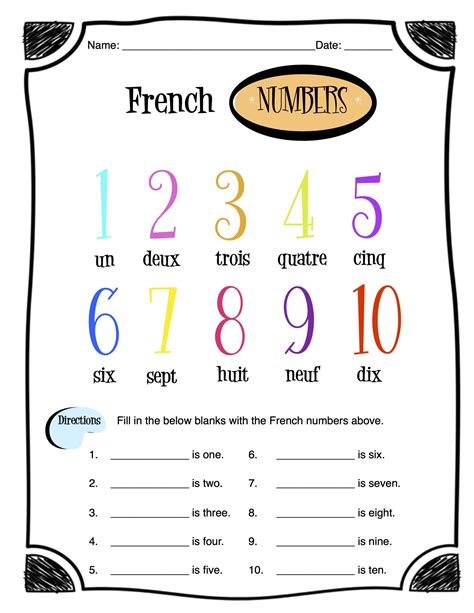 French Numbers Worksheet Packet | Made By Teachers